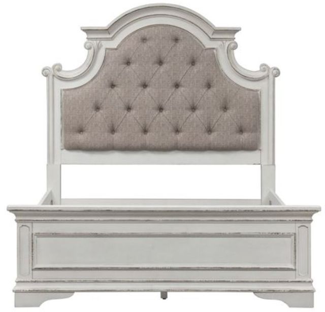 Liberty Furniture Magnolia Manor Antique White/Gray Full Upholstered Youth Panel Bed-2