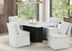 Furniture of America® Morges White Dining Table with Black Base-1