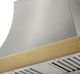 AGA Cascade 36" Stainless Steel Wall Mounted Range Hood  with Antique Brass Trim-1