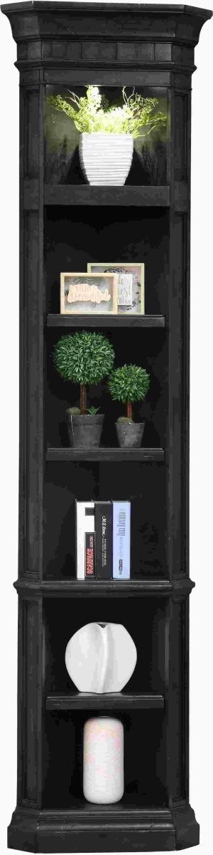 Parker House® Washington Heights Washed Charcoal Corner Bookcase-0