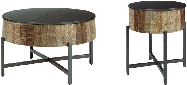 Signature Design by Ashley® Nashbryn 2-Piece Gray/Brown Living Room Tables Set-0