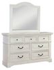 American Woodcrafters 7810 Stonebrook 3 Pieces Distressed Antique White Bedroom Set-2