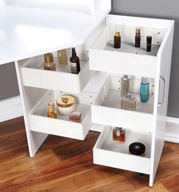 Furniture of America® Lorybelle White Vanity -4