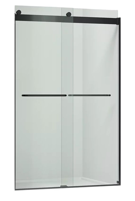 KOHLER Levity® Matte Black 74" x 45" - 48" Sliding Shower Door-0