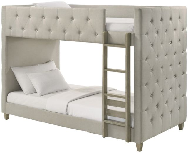 Intercon Addyson Fog Twin/Twin Upholstered Bunk Bed-2