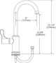 Elkay Chrome Single Hole 12.5" Deck Mount Faucet with Gooseneck Spout Lever Handle on Right Side-1