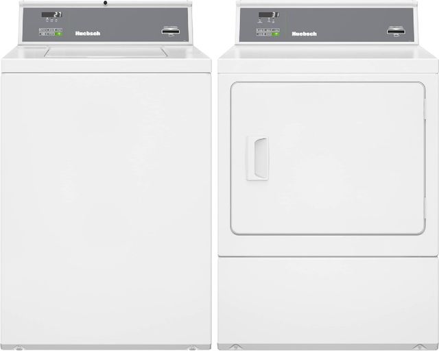 Huebsch White Front Load Washer & Electric Dryer Laundry Pair-0