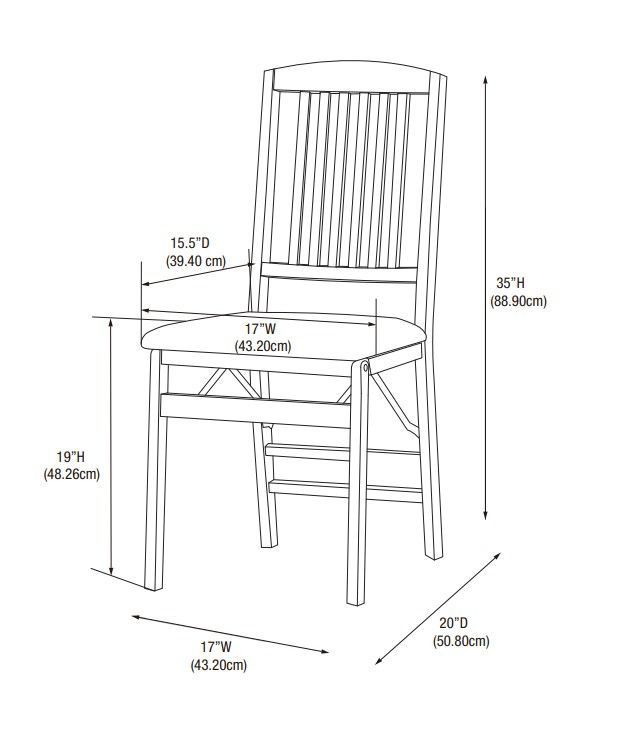 Linon Triena Merlot Folding Chair -2