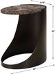 Uttermost® Welling Chocolate Brown Side Table with Black Base-2