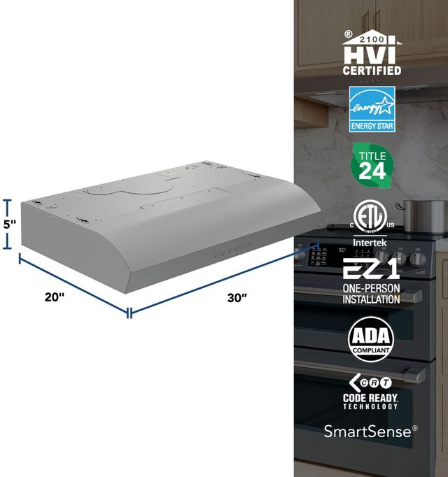 Broan Mantra 3 Series 30" Stainless Steel Under Cabinet Range Hood-1