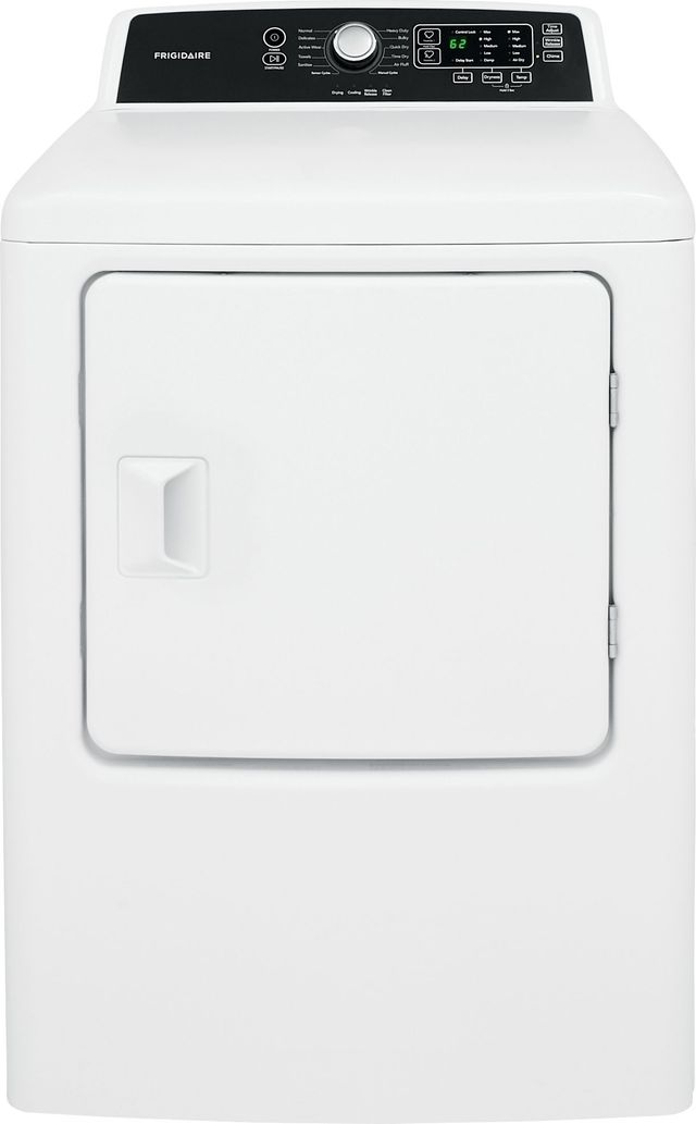 Frigidaire® 6.7 Cu. Ft. White Front Load Electric Dryer-0