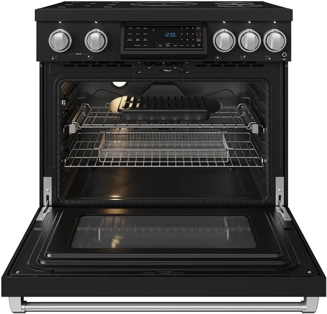 Thor Kitchen® Gordon Ramsay Collection 36" Black Pro Style Induction Range with Tilt Panel Touch Control and Stainless Steel Trim-1