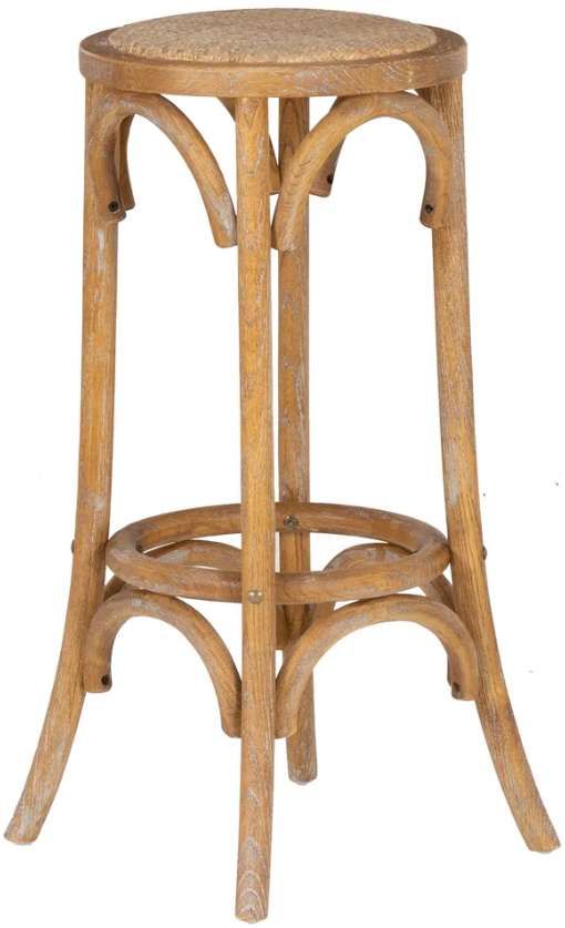 Linon Rae Brown Rattan Seat Bar Stool-0