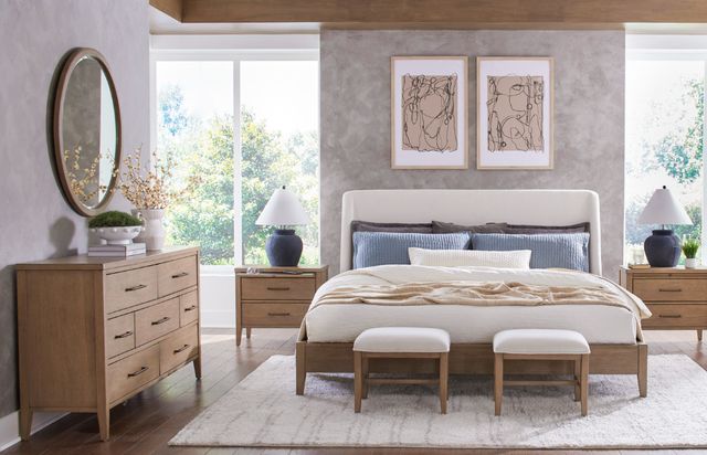 aspenhome® Olivia Sunkissed Beige/White Bench-2