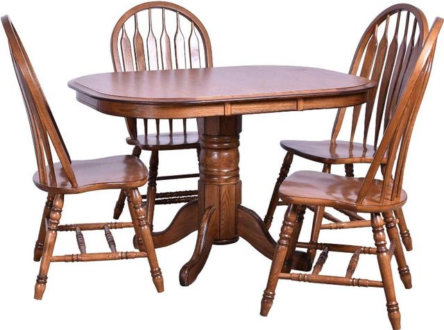 TEI Colonial Windsor Burnished Walnut Side Chair-1