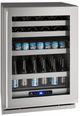 U-Line® 5 Class Glass/Stainless Steel 24" Dual Zone Beverage Center-0