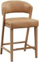 Bassett® Furniture Asher Tan Upholstered Faux Leather Counter Stool-0