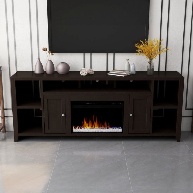 Legends Home Urban Loft Mocha 84" Fireplace Console-1