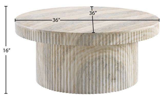Meridian Furniture Legatto Travertine Indoor/Outdoor Coffee Table-2