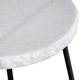 Crestview Collection Zara White Console Table with Black Base -3