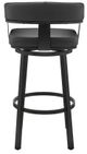 Armen Living Cohen Black 30" Swivel Bar Stool-2