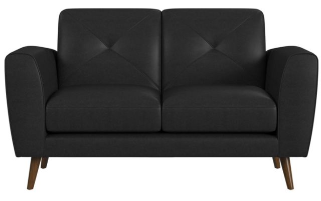 Elements International Sonata Ling Dian Black Loveseat-2