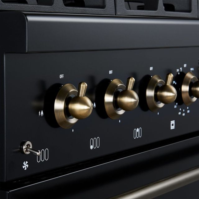 FORNO® Antico Alta Qualita 36" Black Pro Style Dual Fuel Range-4