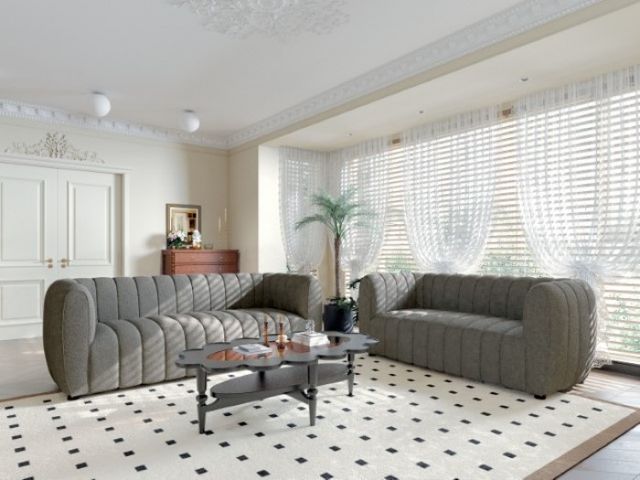 Furniture of America® Aversa Charcoal Gray Sofa-1