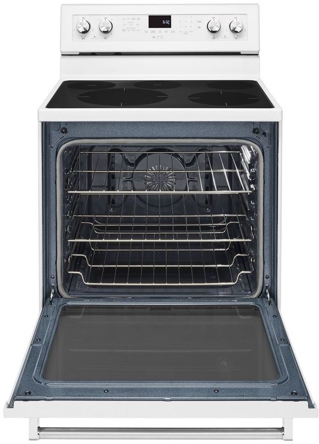 KitchenAid® 30" White Freestanding Electric Convection Range-1