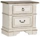 Liberty Furniture Abbey Park 4-Piece Antique White/Weathered Brown Queen Upholstered Sleigh Bedroom Set-4