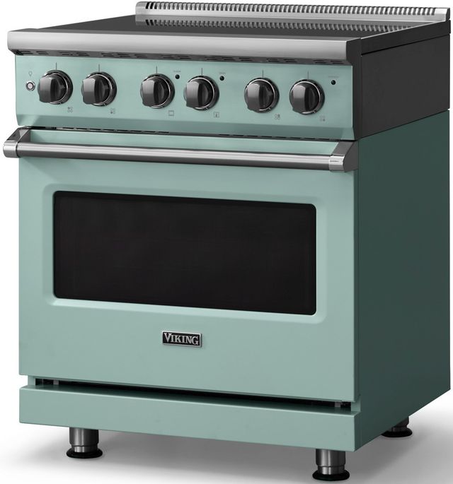 Viking® 5 Series 30" Splash Pro Style Electric Range with Polished Chrome Trim-3