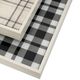 A & B Home 2-Piece Beige/Black/White Square Decorative Tray Set-4