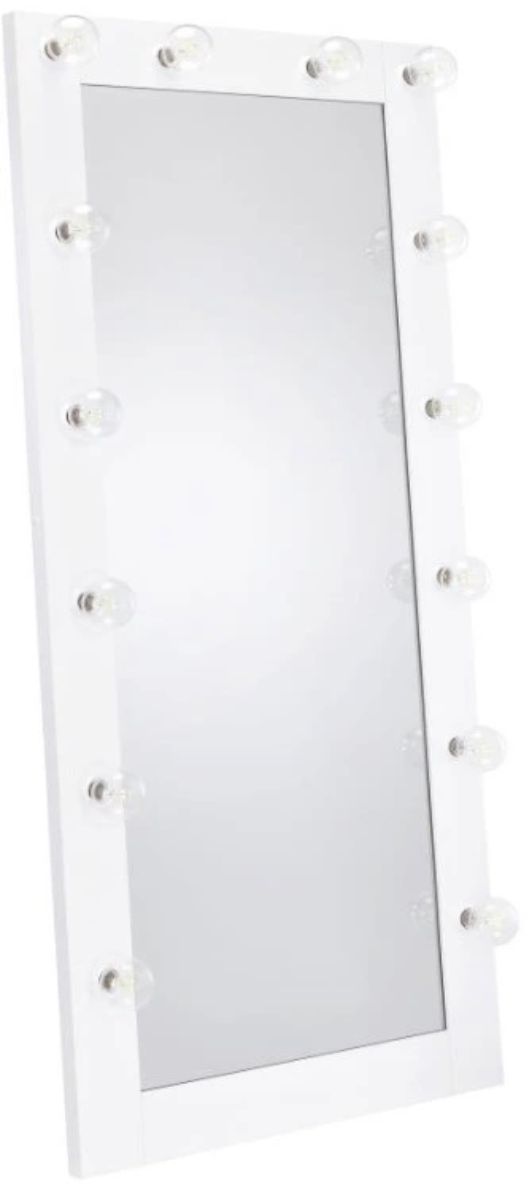 Coaster® Zayan Glossy White Floor Mirror-0