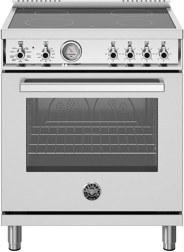 Bertazzoni Professional Series 30" Fingerprint Resistant Stainless Steel Pro Style Electric Range-0