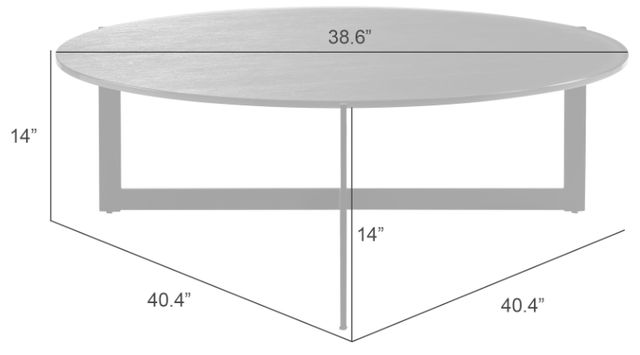 Armen Living Krike White Flow Gold Glass Top Coffee Table with Black Base-2