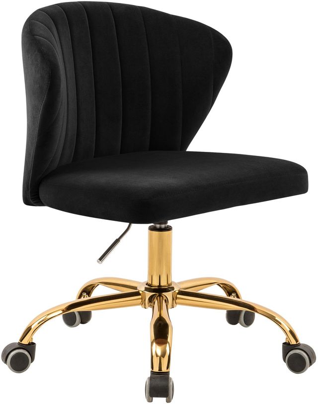 Meridian Furniture Finley Black Velvet Office Chair-0