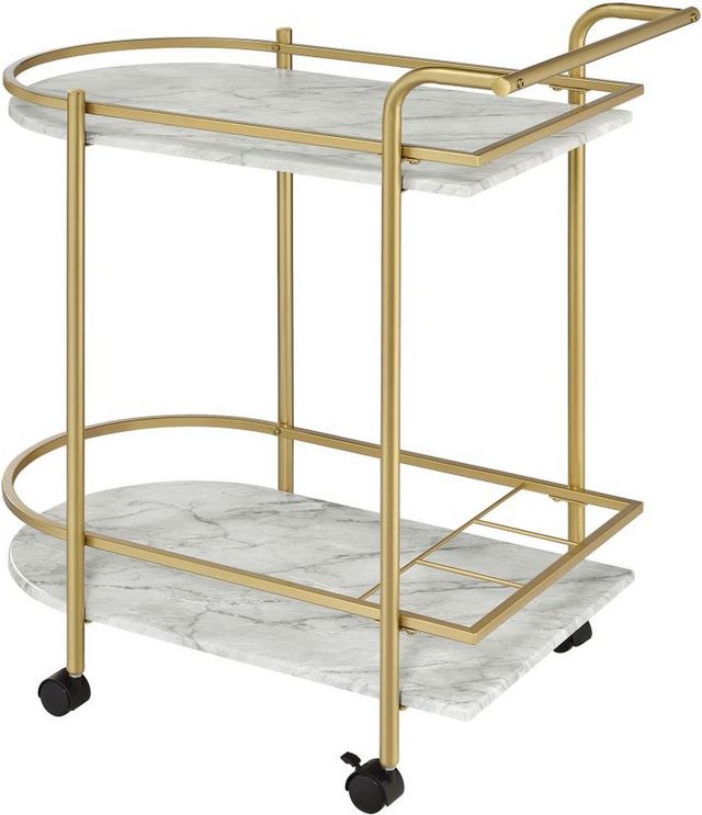 Coaster® Desiree Gold Rack Bar Cart-2
