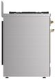 Ilve® Majestic III 30" Stainless Steel Pro Style Dual Fuel Natural Gas Range with 5 Black Brass Burners and Brass Trim-3