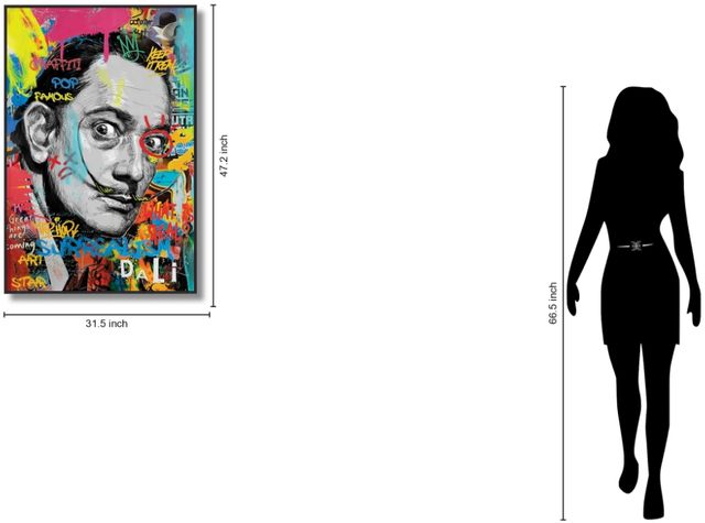 Classy Living Expressive Graffiti Pop Art Surrealism Portrait Wall Art-2