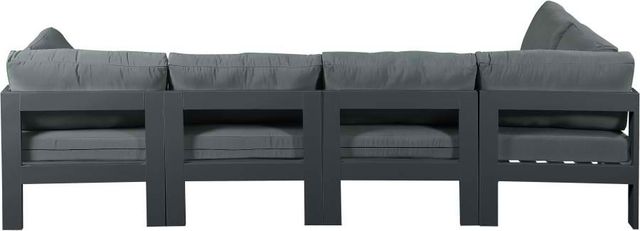 Meridian Furniture Nizuc 5-Piece Grey Outdoor Patio Modular Sectional Set-2