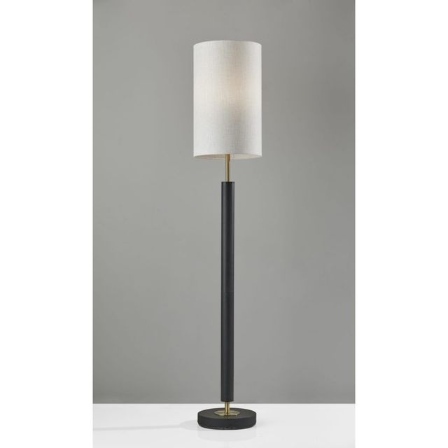 Adesso® Hollywood Black And Antique Brass Floor Lamp-1