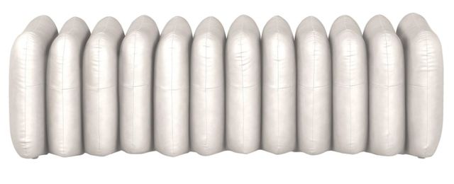 Meridian Furniture Atticus Cream Leather Upholstered Bench-1