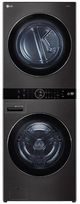 LG 4.5 Cu. Ft. Washer, 7.2 Cu. Ft. Dryer Black Steel Stack Laundry-0