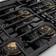 ZLINE Autograph Edition Paramount 48" 6.7 Cu. Ft. Satin Stainless Steel Gas Range with 8 Burner DuoPro™ Cooktop and Dual Ovens with Black Matte Doors and Polished Gold Accents-5