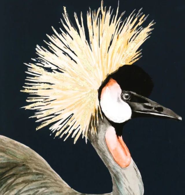 Stylecraft Custom Crested Crane Wall Art-1