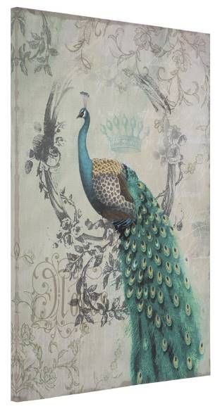 YHD Peacock Poise II Wall Art-1