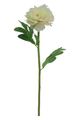 A & B Home White Fabric Peony Stem-0