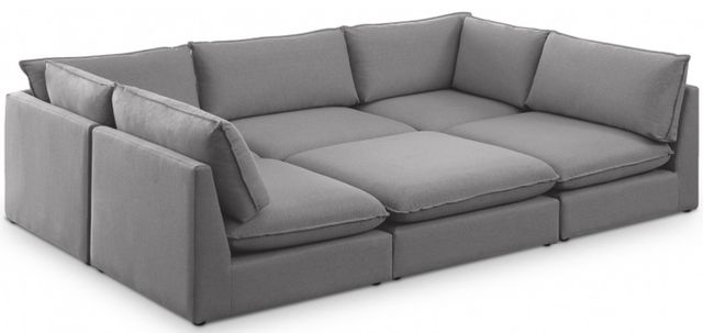 Meridian Furniture Mackenzie 6-Piece Grey Modular Sectional Set-0