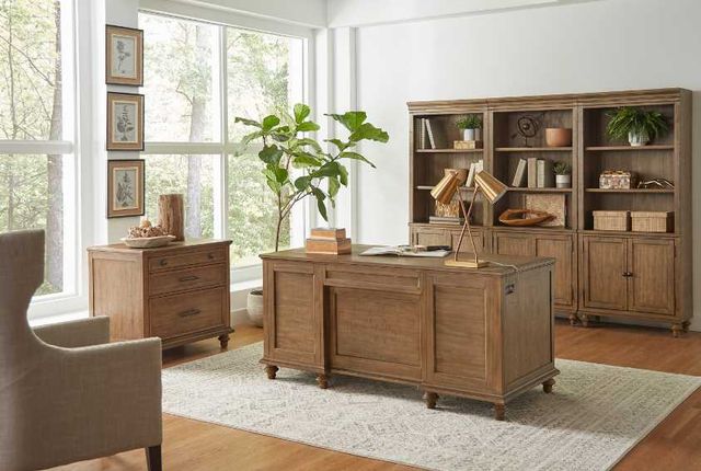 aspenhome® Hensley Honey 66" Executive Desk-1