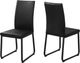 Monarch Specialties Inc. 2-Piece Black Side Chair Set with Black Metal Bases-1